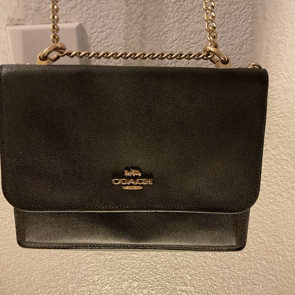 Coach Black Leather Shoulder Bag